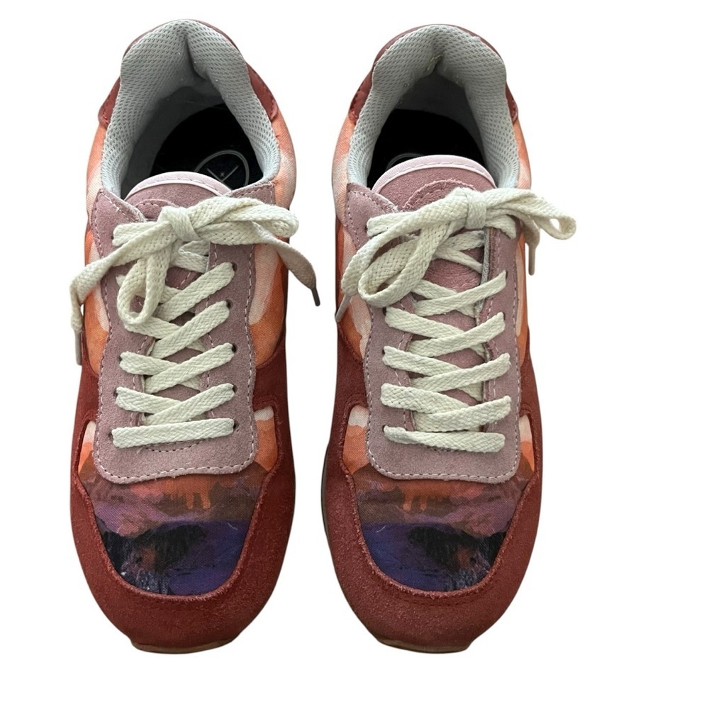 Inkkas Andes Jogger Handcrafted Artisan Pink suede mountains red and pink SZ 8 - Picture 4 of 14